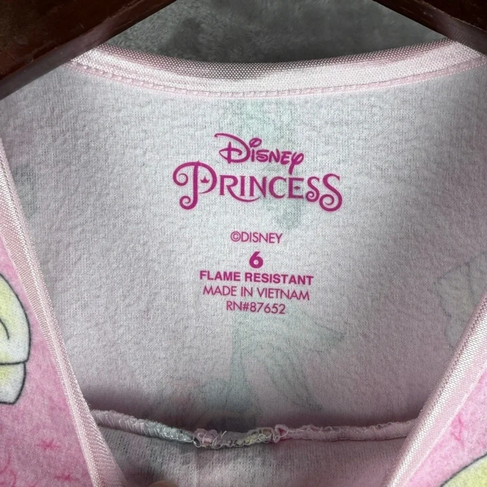 Disney Princess Pink Nightgown Long Sleeve Girls Size‎ 6 Flame Resistant